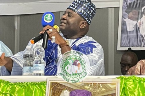 Gamou du centenaire de Cheikh Elhadji Malick Sy organisé par la cellule de la jeunesse Tidiania à Verone en Italie